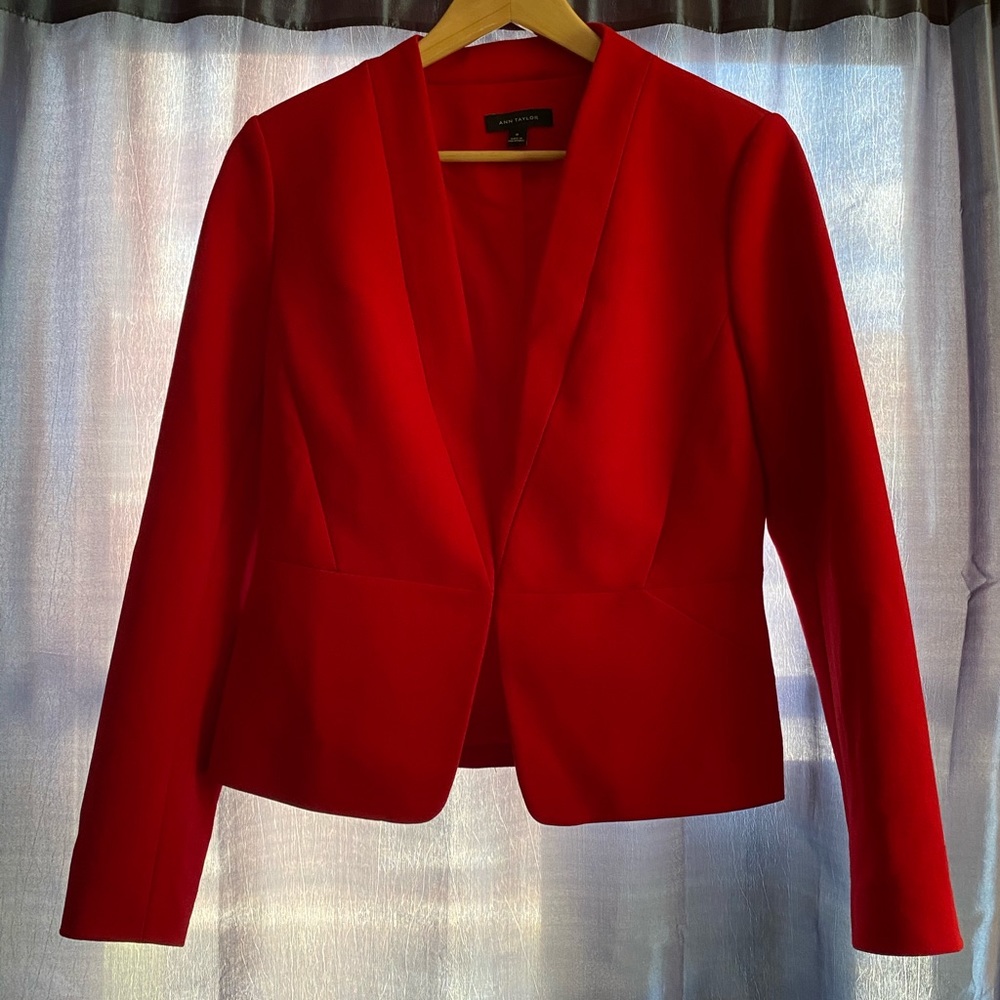Anne Taylor blazer lipstick red! Size 10